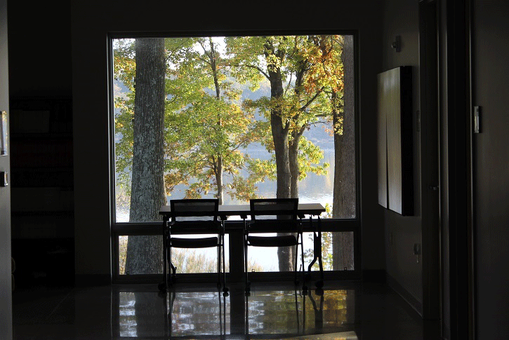 Chairs facing window at Point of View Retreat